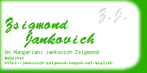 zsigmond jankovich business card